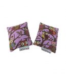 Microwavable Hand Warmers Pair - Violet Owl
